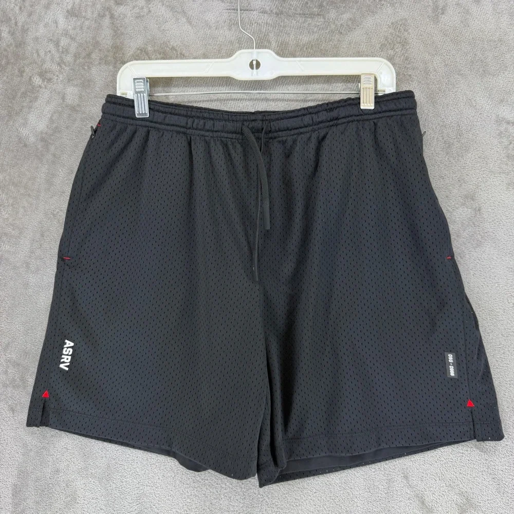 ASRV Shorts Mens M DSG-0988 Black Mesh Athletic Training Gym EUC